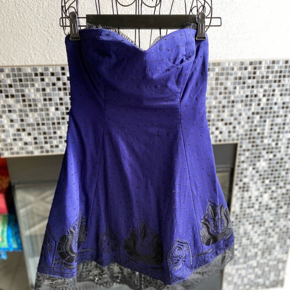 Free People Limited Edition Very Merry Dress Marine Blue, Size 0 - Picture 4 of 10